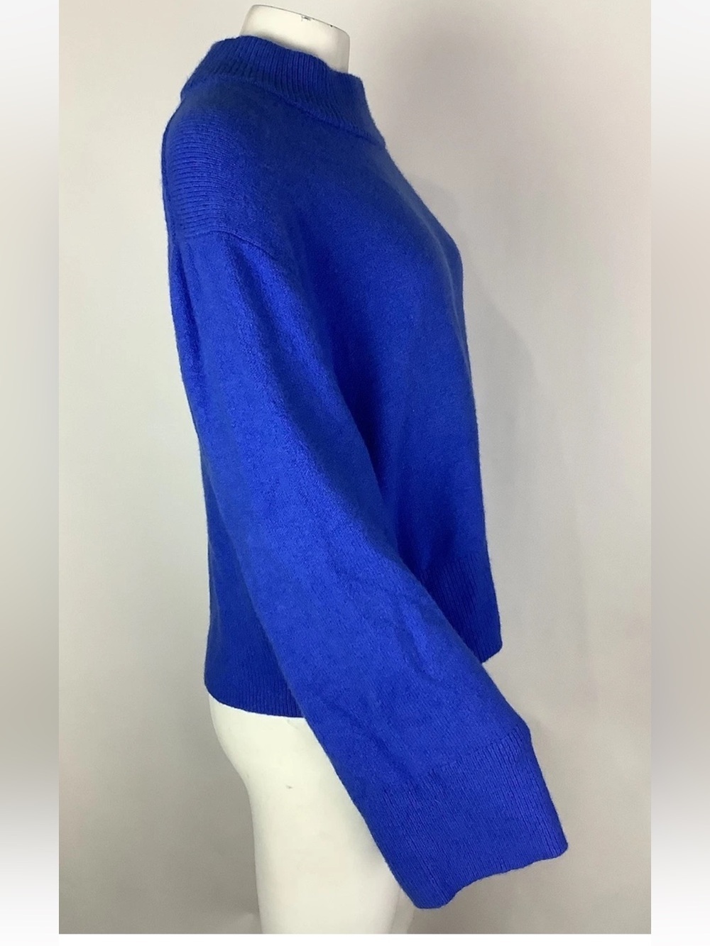 J Crew Sz L Chunky Crewneck Pullover Sweater In Super Soft Yarn In Blue - Picture 3 of 7